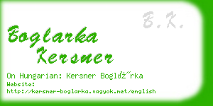 boglarka kersner business card